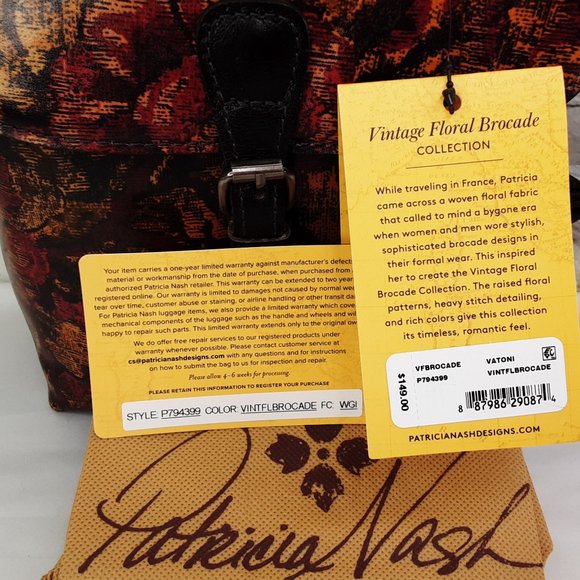 'PATRICIA NASH' 'VATONI'  BAG CONVERTIBLE LEATHER BACKPACK - Picture 12 of 16